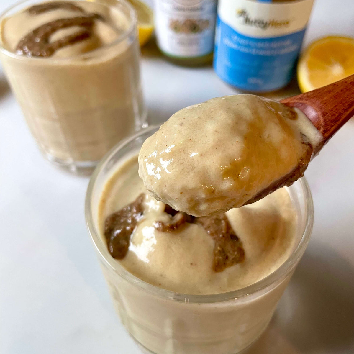 CoconutCrunch LemonGinger Kombucha Smoothie NuttyHero Inc.