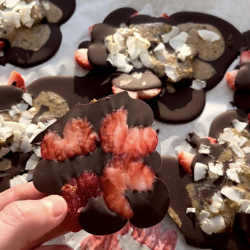 Chocolate Strawberry & Coconut Crunch Bark