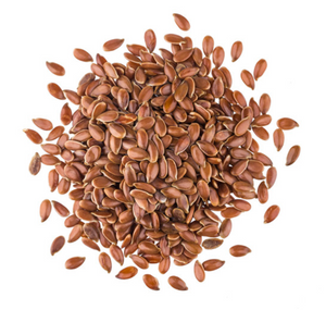 Flax Seeds White Background