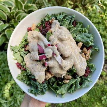 Kale Salad with Nut Butter Dressing