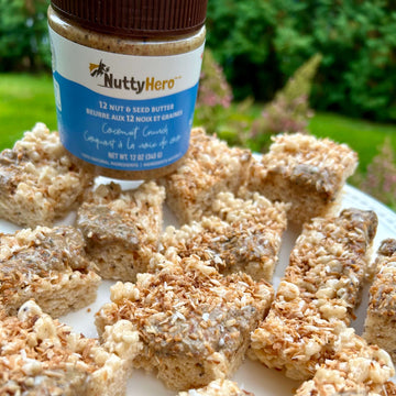 Nut Butter & Coconut Rice Krispie Squares