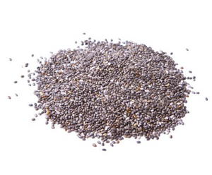 Chia Seeds White Background